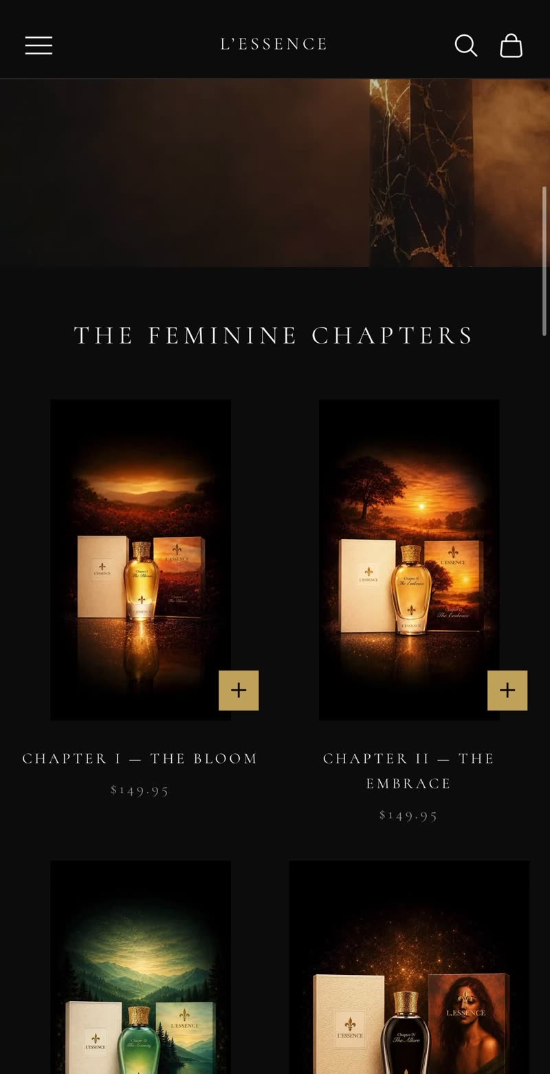 The Feminine Chapters collection grid