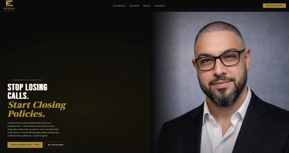 Esteban Consulting website — live preview