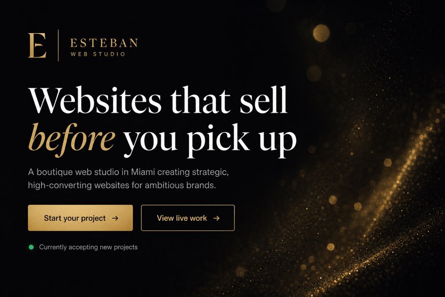 Esteban Web Studio website — live preview